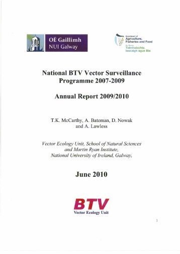 National BTV Vector Surveillance Programme 2007-2009 Annual ...