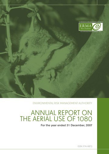 Annual Report on the aerial use of 1080 - Environmental Protection ...