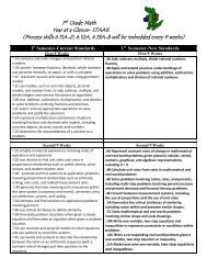 7th Grade Math Year at a Glance- STAAR (Process ... - Dickinson ISD