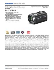 Datenblatt HC-V707EG-K - Techzone