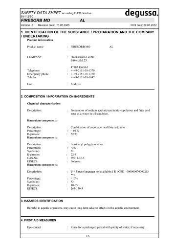 MSDS - Bush Encroachment