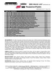 IR-ARO Transfer Pumps - JL Wingert Company