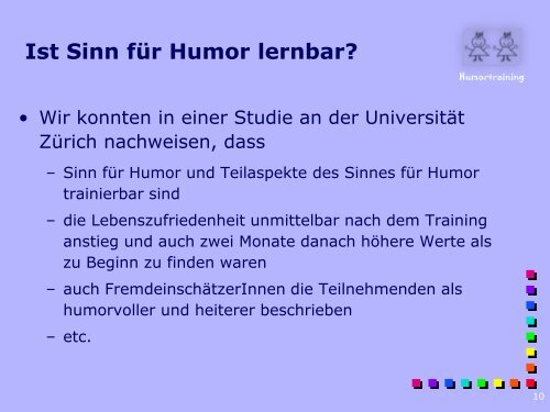 Humor und Lebenszufriedenheit, Heidi Stolz