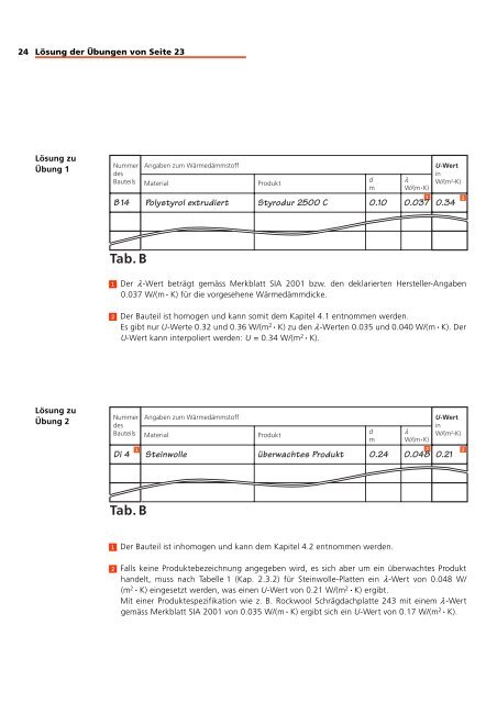 U-Wert-Berechnung und Bauteilekatalog Neubauten