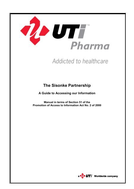 The Sisonke Partnership - UTi Pharma