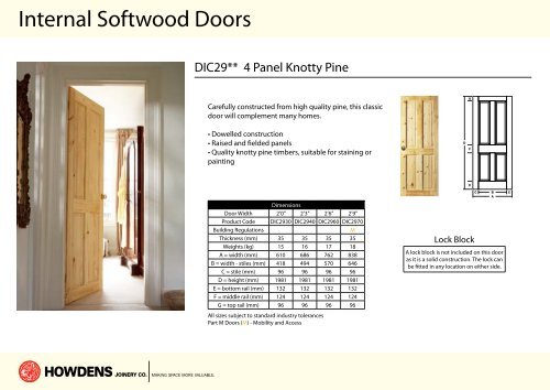 Internal Softwood Doors - Howdens Joinery