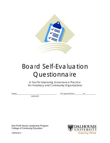 Board Self-Evaluation Questionnaire