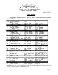 Transfer / Posting Order of BCAS Officials - Bureau of Civil Aviation ...