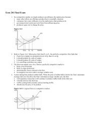 Econ 201 Final Exam - WVU College of Business and Economics