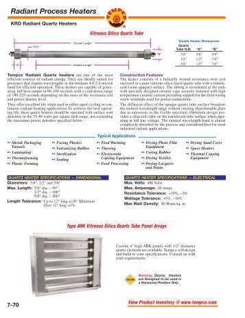 Vitreous Silica Quartz Tube - Tempco Electric Heater Corporation