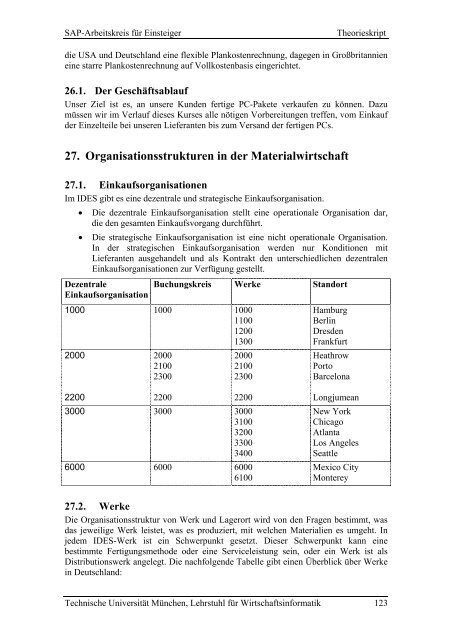 SAP-Arbeitskreis für Einsteiger Grundlagen, Prozesse in Einkauf ...