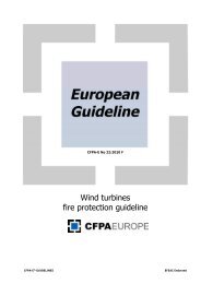 Wind turbines fire protection guideline - CFPA Europe