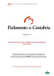 Índice Dossier 100 - Parlamento de Cantabria