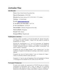 Curriculum Vitae - Universidade de Coimbra