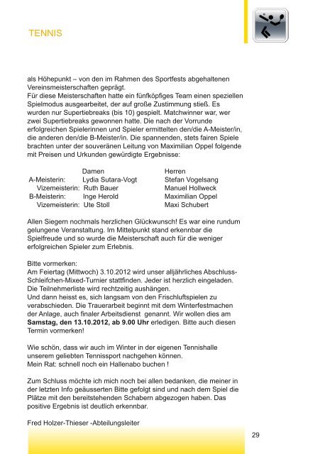 SV Info - SV Weiherhof