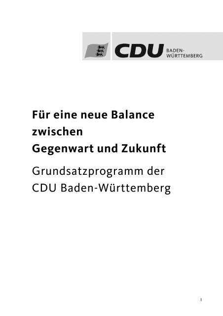 FÃ¼r eine neue Balance zwischen Gegenwart und Zukunft