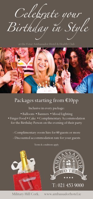 our All inclusive Birthday Party Packages - Ambassador Hotel