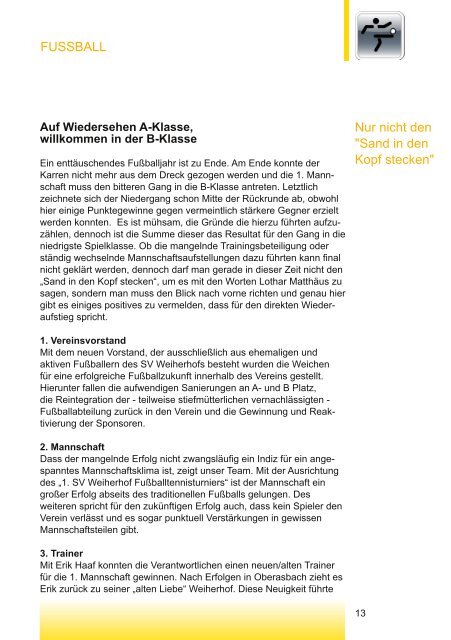 SV Info - SV Weiherhof