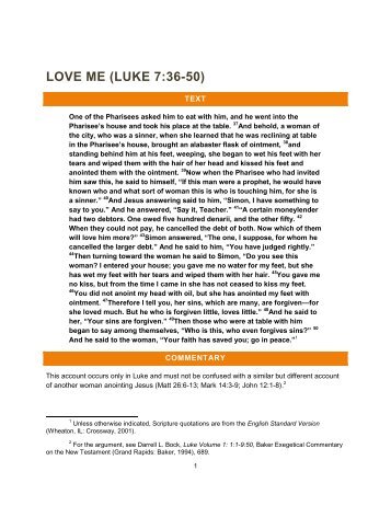 LOVE ME (LUKE 7:36-50) - WordPress â www.wordpress.com