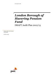External Audit Plan Appendix A PWC DRAFT LB Havering Pension ...