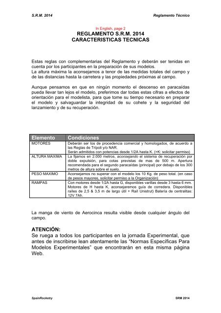 Reglamento TÃ©cnico - Tripoli Spain
