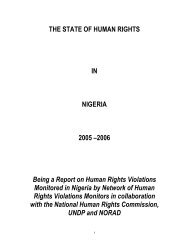 THE STATE OF HUMAN RIGHTS IN NIGERIA 2005 - UNDP Nigeria ...