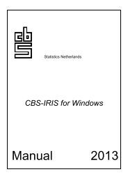 Manual IRIS (PDF - 2,4 MB) - CBS voor uw bedrijf