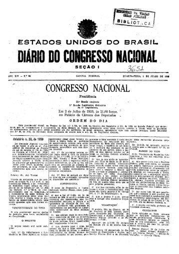 DIÃRIO DO CONGRESSO NACIONAL - CÃ¢mara dos Deputados
