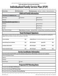 MD IFSP Forms - FPG Child Development Institute