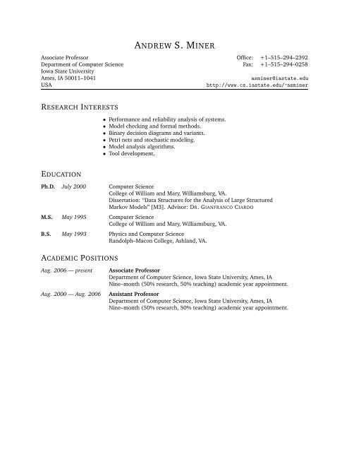 Curriculum Vitae (PDF) - Iowa State University