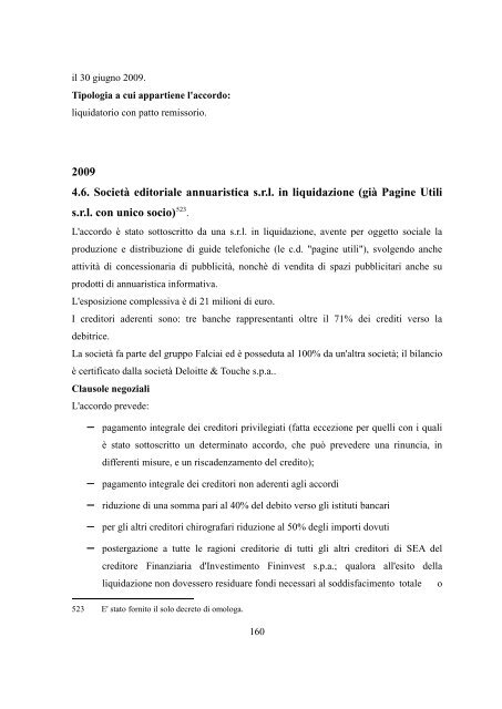 Gli accordi di ristrutturazione dei debiti: disciplina positiva ed effettivitÃ 