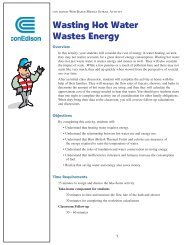 Wasting Hot Water Wastes Energy - Con Edison