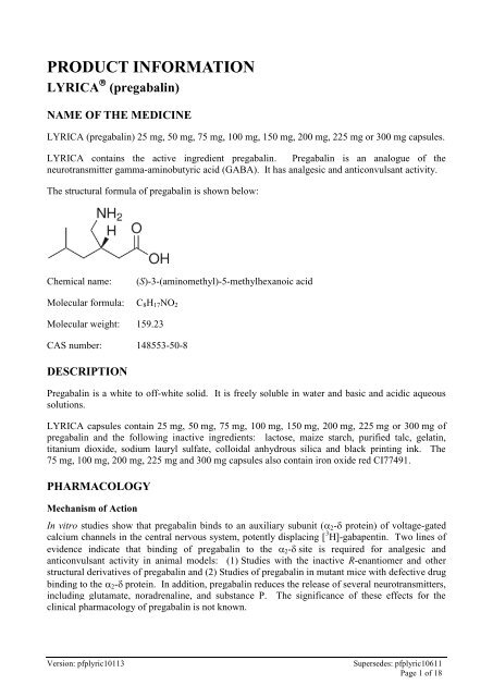 Pregabalin Pfizer