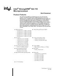 Intel StrongARM SA-110 Microprocessor