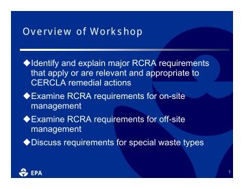 Overview of Workshop - EPANARPM.org