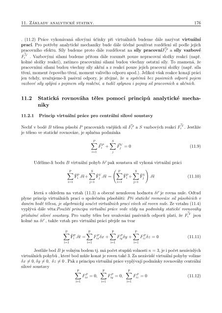 Mechanika I - Statika - Vysoké učení technické v Brně