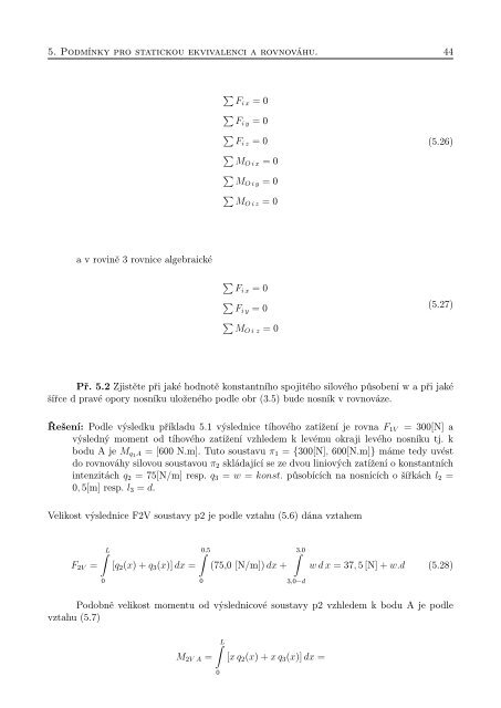 Mechanika I - Statika - Vysoké učení technické v Brně