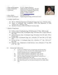 1. Name and Designation: Dr. ML Sharma, Professor 2 ... - IIT Roorkee