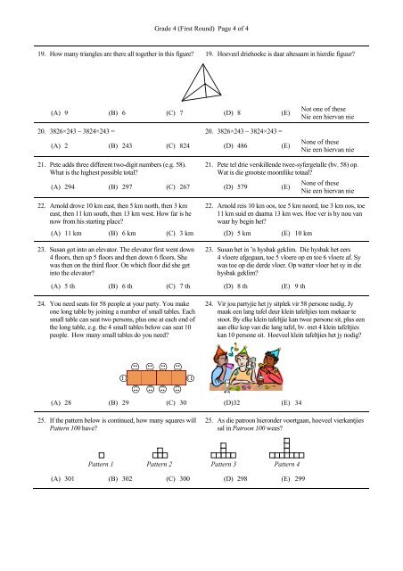 Jet SA Mathematics Challenge Jet SA Wiskunde-uitdaging - AMESA