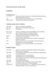 Lebenslauf - Heinrich Schliemann-Institut fuer ...