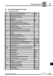 15 Kurzzeichenlegende und Index - SEW-Eurodrive