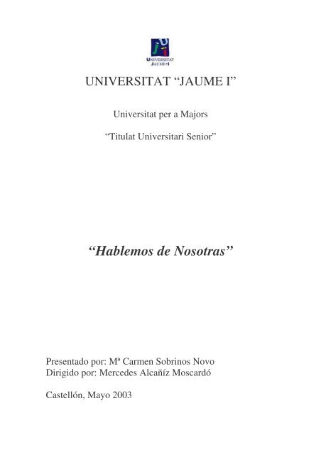 Hablemos de nosotras - Universitat per a Majors