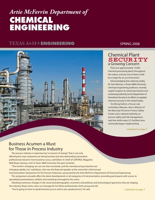 SECURITY - Department of Chemical Engineering - Texas A&M ...