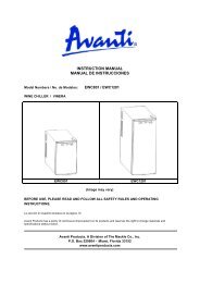 Model EWC1201 - Avanti Products