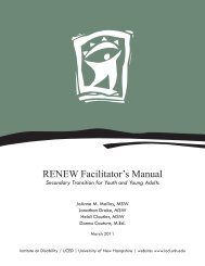 RENEW Facilitator's Manual - Safe Schools Healthy Students