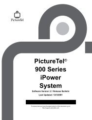 PictureTel 900 iPower Software Version 3.1 Release ... - Things A/V