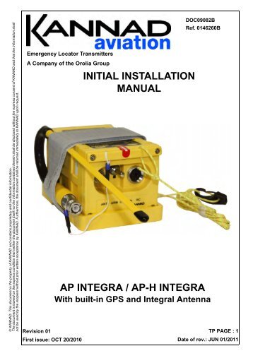 00. Initial Installation Manual AP INTEGRA.book - Dallas Avionics