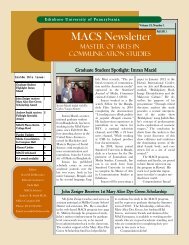 MACS Newsletter - Edinboro University