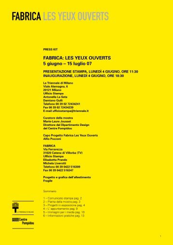 FABRICA LES YEUX OUVERTS