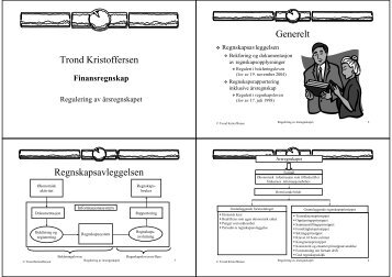 Trond Kristoffersen Generelt Regnskapsavleggelsen - Fagbokforlaget